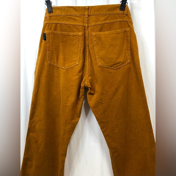 Boden Velour Velvet Trouser Pants Brown Buttonfly Womens Size 34 R - Picture 15 of 16